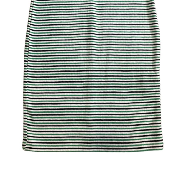 Forever 21 Midi Green Stripe Bodycon Dress Size Small - Picture 4 of 6